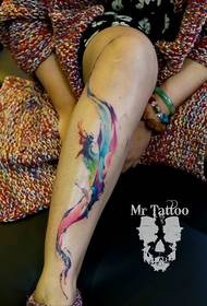Modèl tatoo dlo koulè estati ti towo bèf