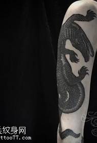 Leg crocodile tattoo pattern