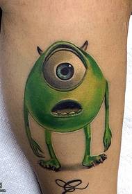 Telečji vzorček tatoo z enim očem
