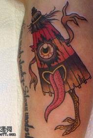 Modello di tatuaggio teschio piccolo ombrello Tang Tang dipinto