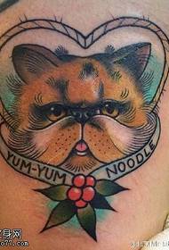 Cute kat tatoeëring patroon