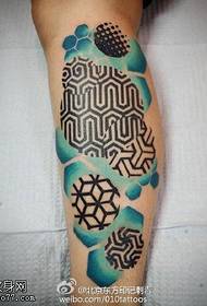 Model de tatuaj grafic intensiv acuarelă de vițel