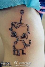 Pekande stereo liten robot tatuering mönster