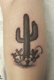 Kalv kaktus tatuering mönster