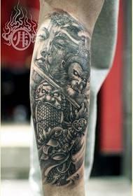 Le gambe della personalità adattano le immagini del modello del tatuaggio Sun Wukong in bianco e nero