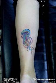 Pola tato warna jellyfish