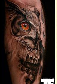 Personalità Lega Moda Owl Tattoo Pattern Picture