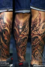 Klassisk kult mekanisk ben tatoveringsmønster