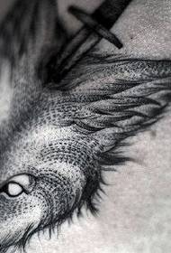 Modello di tatuaggio classico testa di volpe