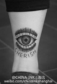Leg thorns devout omniscient eye tattoo pattern