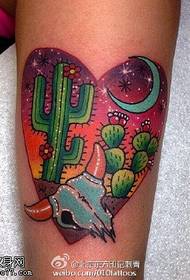 Modeli i tatuazhit të kaktusit me ngjyrë në viç