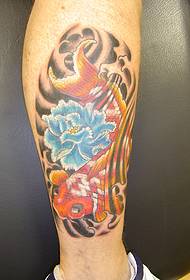 Tatuaggio di calamari gamba personalizzato