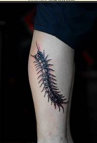 Moda beleza fermosas pernas personalidade 蜈蚣 tatuaxe patrón imaxe