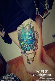 Noge plave prekrasan uzorak jednoroga tetovaža