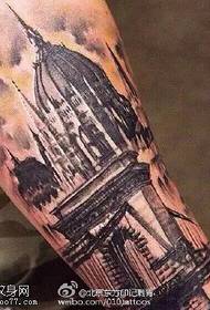 Modello tatuaggio castello di vitello