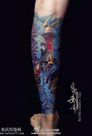 Bein Aquarelle Phantasie Leuchtturm Tattoo-Muster