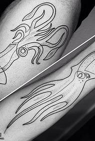 Vzor tetovania členku chobotnice