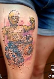 Corak tatu robot paha
