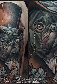 Patrón de tatuaje de can na coxa