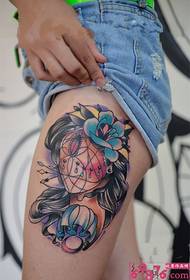 Malingaw nga faceless beauty avatar personality thigh tattoo litrato