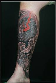 Immagini di modello di tatuaggio di drago nuvola prepotente gambe di ragazzi