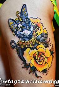 been kleur kat rose tattoo patroon