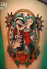 Recommend a popeye tattoo pattern picture