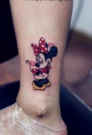 Cosa áilleacht cartún gleoite Mickey Mouse pictiúir patrún tattoo