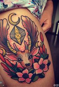 Emakumezkoen hankak antilope koloreko tatuaje marrazkiak