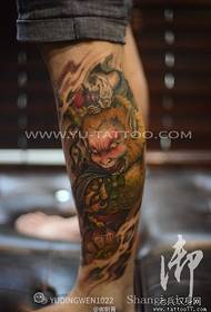Фотографії татуювання Sun Wukong кольору ніг
