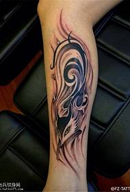 Vzorec tatoo nog lisice lisice