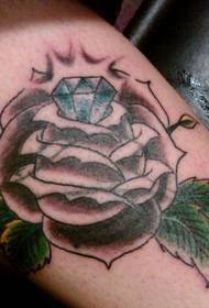 Gambar berlian vintage black rose tattoo