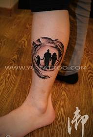 Ličnost nogu, obitelj od tri dizajna tetovaža
