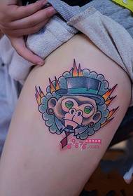 Belle gambe, Mr. Monkey, immagini di tatuaggi di personalità