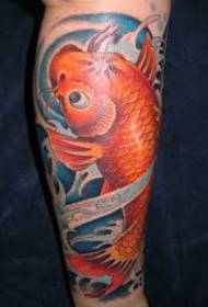 a leg squid tattoo on the calf