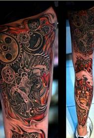 Immagine di raccomandazione di tatuaggio meccanico personalizzato per le gambe