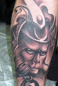 Personalità prepotente delle gambe del tatuaggio Monkey King