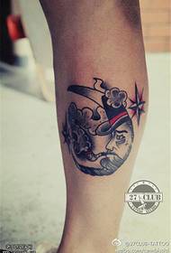 Pattern ng tattoo ng Leg moon