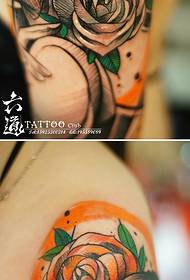 Modeli tatuazh i kukullave Destinacioni i Kukullave . 44240 @ Modeli i tatuazhit të kokës së spërkatjes së ngjyrës së këmbës