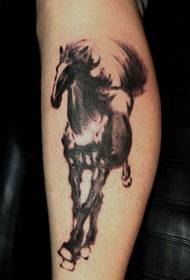 Recomienda una imagen de patrón de tatuaje de caballo de tinta de pierna