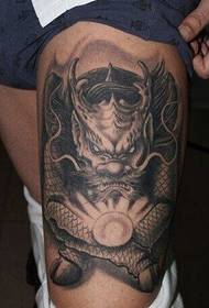 Kirin tattoo with super personality on the legs