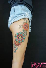 Immagini di tatuaggi di moda alla coscia di Art van Gogh