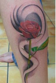 Calf rose tattoo ata ata