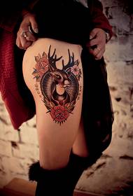 Sexy thigh elk avatar tattoo picture