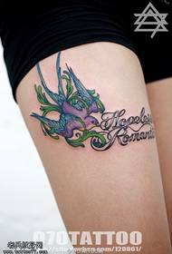 Uzorci tetovaže za vjeverice u boji u obliku ženskih nogu