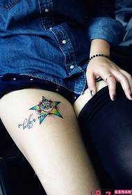 Stehno osobnosti hvězdy anglické tetování obrázky