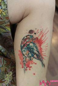 Art wind bird shank tattoo na larawan