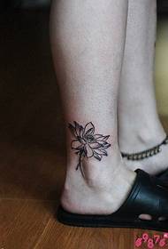 Ankle, lotus, tattoo