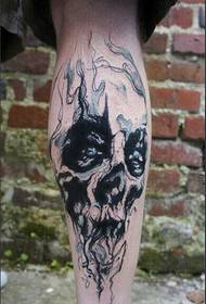 Классический рисунок татуировки черепа телячьего теленка