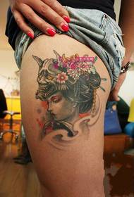 Prajna geisha krása stehna tetování obrázek